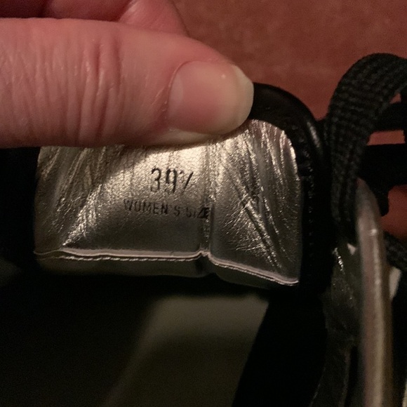 Hogan Black Sequin Runners with silver detail on the wedge and collar. - Picture 12 of 12